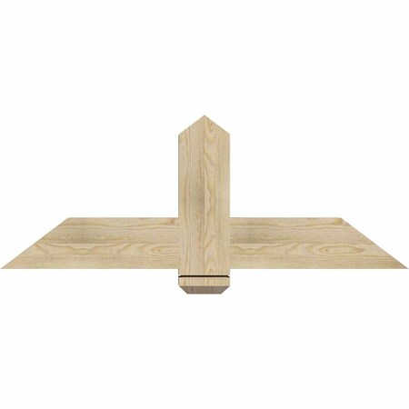 Ekena Millwork Eugene Rough Sawn Timber Gable Bracket, Douglas Fir, 48"W x 18"H x 4"D x 6"F, 9/12 Pitch GBW048X18X0406EUG00RDF